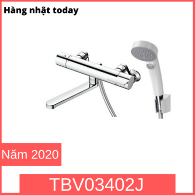 Sen tắm Toto nội địa TBV03402J có nút nhấn đầu vòi | 2020 1 Sen tắm Toto nội địa TBV03402J